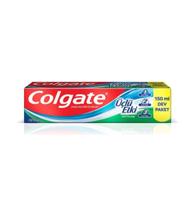 Colgate Üçlü Etki Diş Macunu 150 ml Beyaz Dişler ve Ferah Nefes İçin Güçlü Etki