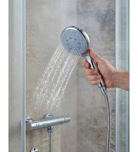 Spiral Hortumlu 4 Kademeli El Duşu Seti Duvar Askılı Banyo Duş Başlığı