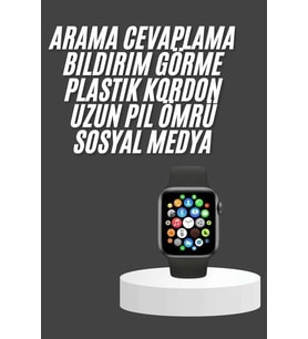 Mey İthalat® Akıllı Saat Çok Fonksiyonlu Uyku Takibi Adımsayar Nabız Ölçer Arama Cevaplayan