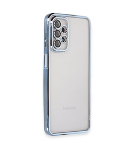 Samsung Galaxy A23 4g Kılıf Kamera Korumalı Lensli Silikon - Açık Mavi