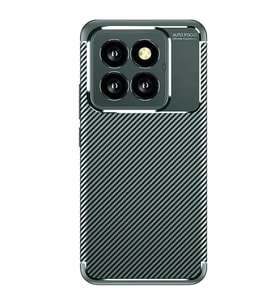 Xiaomi Mi 14T Pro Kılıf Auto Focus Karbon Kapak - Koyu Yeşil
