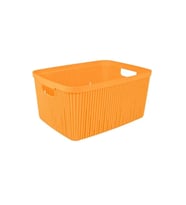 Herevin HER161373-156 Şeftali Rengi Çok Amaçlı Plastik Sepet 18 L