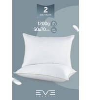 2 Adet Yellow Dream Serisi Fermuarlı Antialerjik Silikon Elyaf Dolgulu Yastık 50x70cm 1200gr (Beyaz)