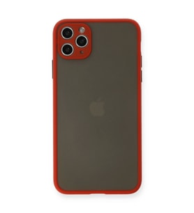 Apple iPhone 11 Pro Max Kılıf Montreal Silikon Kapak - Kırmızı