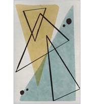 Eliana Home Baskılı, Yıkanabilir Kaymaz Taban Salon Halısı LNA1740 100x150 cm (Sarı)