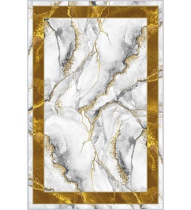 Eliana Home Baskılı, Yıkanabilir Kaymaz Taban Salon Halısı LNA0309-SD002 100x150 cm (Beyaz)
