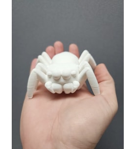 11 CM Ufak  Örümcek PLA Doğal Malzeme Oyuncak Beyaz Renk (Çok Renkli)