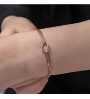 Gümüş Rose Aşk Düğüm Kadın Bileklik