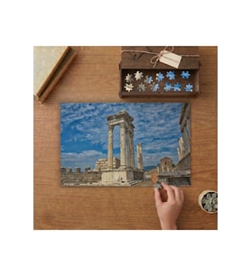 Pergamon Antik Kenti - İzmir Tasarımı 240 parça Ahşap Puzzle Ahşap Kutuda MP09692