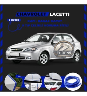 Chavrolet Lacetti Oto Araç Kapı Koruma Fitili 5metre Parlak Mavi Renk