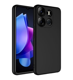 Tecno Spark Go 2023 Kılıf Zore Mara Lansman İç Yüzeyi Kadife Kılıf  (Siyah)