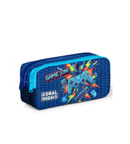 Coral High Kids Lacivert Game Desenli İki Bölmeli Kalem Çantası 31051