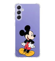 Samsung Galaxy A54 Uyumlu Köşe Korumalı Antişok Kapak Mickey Mouse Tasarımlı Şeffaf Silikon Kılıf