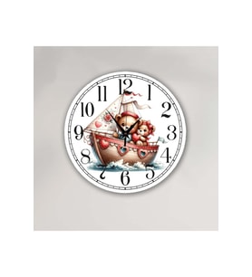 bilge Tasarım Çocuk Odası Duvar Saati 30 x 30 CM (Karışık)
