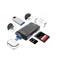 TAPLİN 6 In 1 Otg Card Reader Kart Okuyucu Çevirici (Siyah)