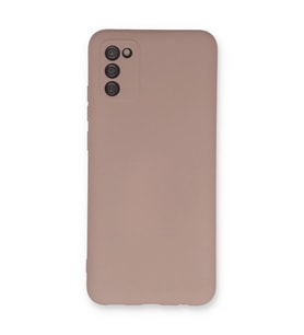 Samsung Galaxy A03s Kılıf Nano İçi Kadife Silikon - Pudra