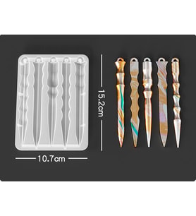 EPOKSİ REÇİNE SİLİKON KALIP İTHAL DART FİGÜR ANAHTARLIK KALEM SİLİKON KALIP HB5021-0087 (Beyaz)