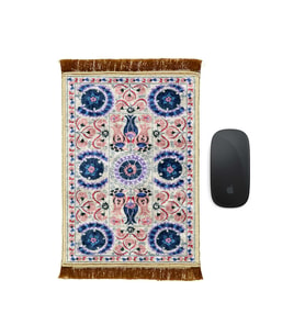 Bursa İpek Pudra Dekoratif Küçük Halı Mousepad