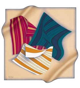 Pierre Cardin Tivil İpek Eşarp 8262438-922 Sarı Karışık Desen 41869