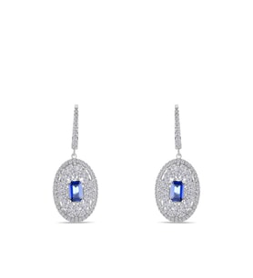3.20 Karat Safir Pırlanta Küpe