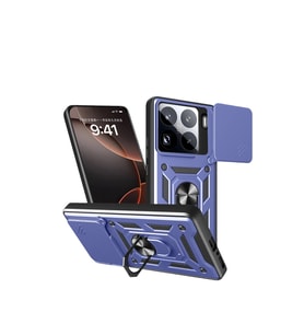 Durukar® Mi 15 Pro Kılıf Pars Lens Yüzüklü Silikon - Lacivert