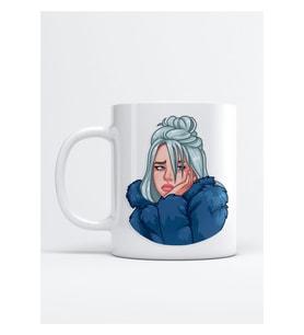 Billie Eilish Baskılı Porselen Kupa Bardak