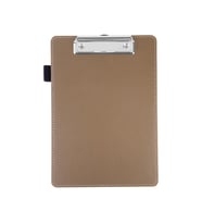 Sekreterlik,A5 Küçük Boy,Kapaksız,A5 Clipboard Vegan Suni Deri,17,5x24,5 cm.,Vizon