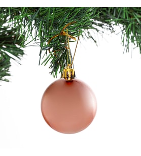 Yılbaşı Çam Ağacı Süsü Rose Gold Top 6 cm 6'lı