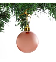 Yılbaşı Çam Ağacı Süsü Rose Gold Top 6 cm 6'lı