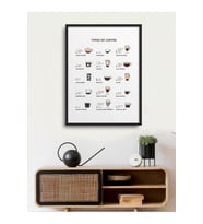 Çerçeveli Tekli Tablo Modern Coffee Seri Poster Tablo TK/177 (Düz Siyah)