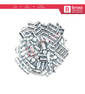 BCR036 100 Adet İç Dış Kapı Kolu Bagaj Kilit Mandal Açma Tel Halat Ucu 6x10 mm Delik Çapı: 2.2 mm