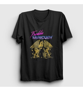 Presmono Unisex Siyah Queen Freddie Mercury T-Shirt 34511tt