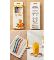 Premium Cam Pipet Seti - 20cm, 4 Renk + Fırça