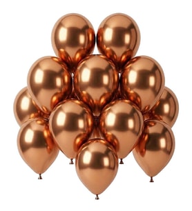 Bakır Renk Lateks krom Balon (30 cm) - 12 Adet