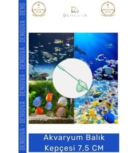 #BalıkKepçesi Paslanmaz Dayanıklı İnce Gözenekli Yumuşak Fileli Sağlam Akvaryum Balık Kepçesi 7.5 CM