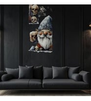 Periboia Gotik Cüce ve Kafatası Duvar Sticker Seti (Çok Renkli)