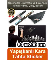 Özel Üretim Öğrenci Yazılabilir Silinebilir Yapışkanlı Büyük Boy Tahta Sticker Blackboard Rulo Pano