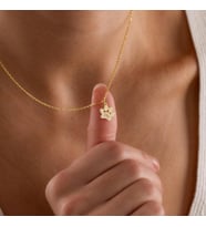 Kişiye Özel 925 Ayar Gümüş Minimal Evcil Hayvan Pati İsim Kolye (Gold)