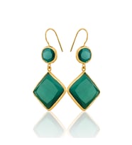 Kadir Jewellery 22 Ayar Altın Kaplama Kadın Sallantılı Küpe -El İşçiliği Ve Hipoalerjenik Küpe