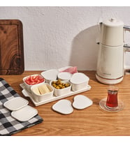 Aryıldız 15 Parça Tepsili Oval Porselen Kahvaltılık Ar249345