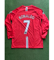 Manchester Unıted Cristiona Ronaldo Uzun Kol 2008 Moscow Ligi Kırmızı Yetişkin Forması h