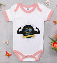 BK Kids Amcam Her Şeyi Halleder Tasarımlı Pembe Bebek Body Zıbın-1