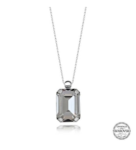 Swarovski Crystal Taşlı Baget Gümüş Kadın Kolye