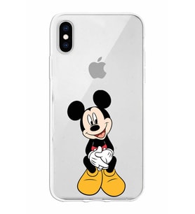 Apple iPhone X Uyumlu Kapak Mickey Mouse Tasarımlı Şeffaf Silikon Kılıf
