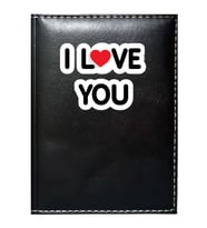 PROMOSYON DENİZİ  I LOVE YOU 1 GÖRSELLİ SİYAH RUHSAT KABI