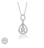 Swarovski Taşlı Gümüş Tektaş Bayan Kolye