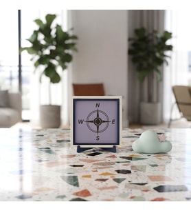 Modern Pusula Tasarımlı Dekoratif Obje, Ev ve Ofisiniz İçin Özel Bir Seçim ve Hediyelik 10x10 cm