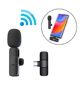 Ally K8 Lightning iPhone Tak Konuş Wireless Kablosuz Mini Yaka Mikrofonu Canlı Yay - HPSBYI9213-9
