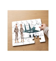 Uçak - Askerler Tasarımlı 24 Parça Ahşap Çocuk Puzzle MPK0822