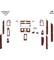 Meriç® Chevrolet Captiva Ön Torpido Kaplama Maun 19 Parça 2007-2012 (Maun)